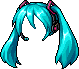 棕色初音未來髮型