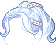 蓝色混音编发高马尾