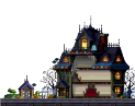 月夜的萬聖節住宅