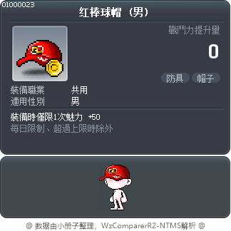 红棒球帽 Tooltip