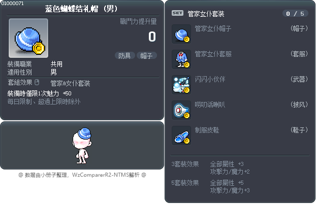 蓝色蝴蝶结礼帽 Tooltip