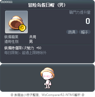 冒险岛假日帽 Tooltip