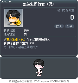 黑色复原假发 Tooltip
