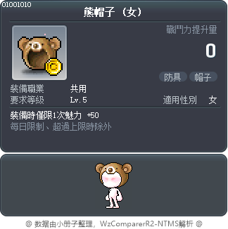 熊帽子 Tooltip