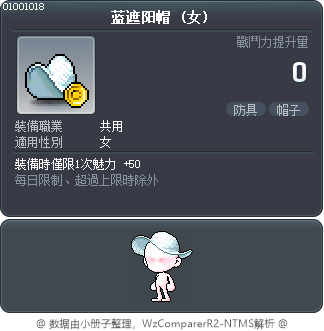 蓝遮阳帽 Tooltip