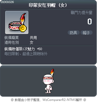 印第安红羽帽 Tooltip