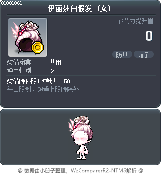 伊丽莎白假发 Tooltip
