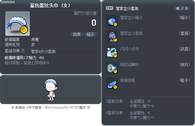 蓝色蕾丝头巾 Tooltip