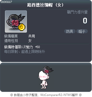 路西德丝绸帽 Tooltip