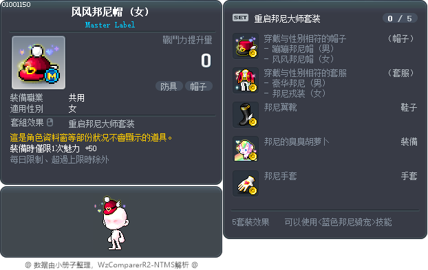 风风邦尼帽 Tooltip