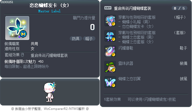 恋恋蝴蝶发卡 Tooltip