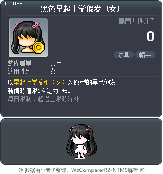 黑色早起上学假发 Tooltip