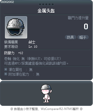 金属头盔 Tooltip