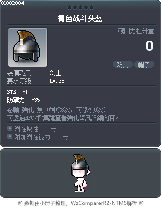 褐色战斗头盔 Tooltip