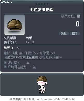 褐色高级皮帽 Tooltip