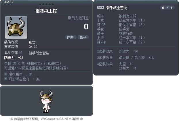 钢制海王帽 Tooltip