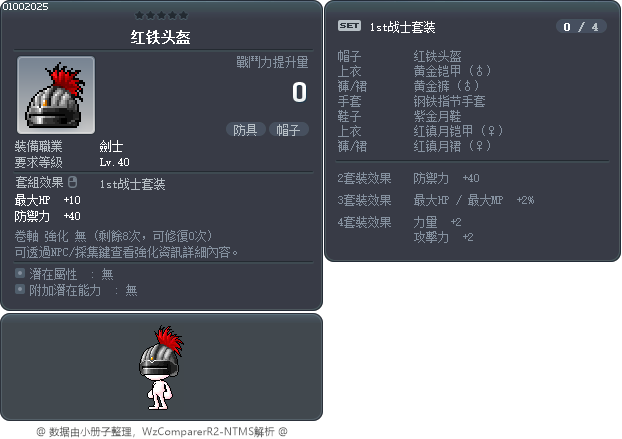 红铁头盔 Tooltip