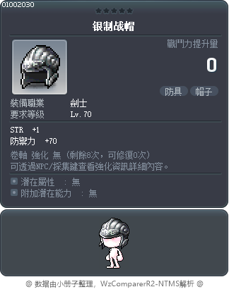 银制战帽 Tooltip