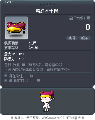粉红术士帽 Tooltip