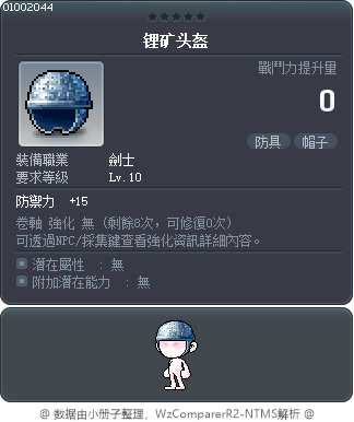 鋰礦頭盔 Tooltip