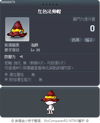 红色法师帽 Tooltip