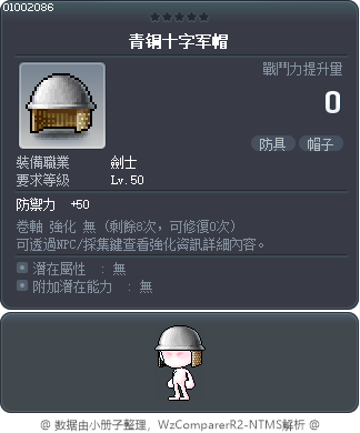 青铜十字军帽 Tooltip