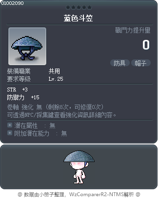 Blue Bamboo Hat Tooltip