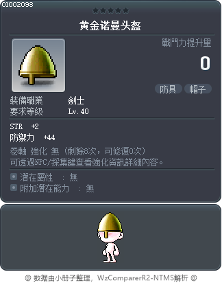 黄金诺曼头盔 Tooltip