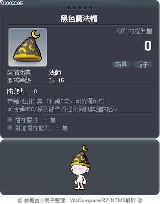 黑色魔法帽 Tooltip