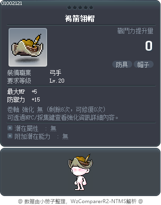 褐箭翎帽 Tooltip