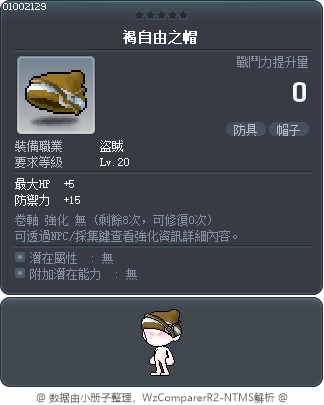褐自由之帽 Tooltip