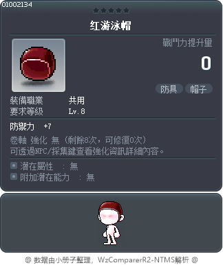 红游泳帽 Tooltip