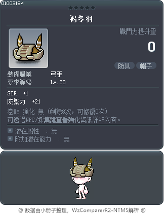 褐冬羽 Tooltip