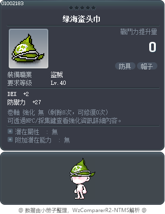 绿海盗头巾 Tooltip