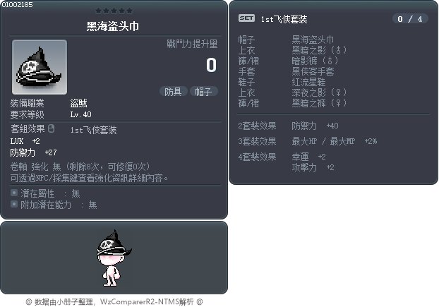 黑海盗头巾 Tooltip