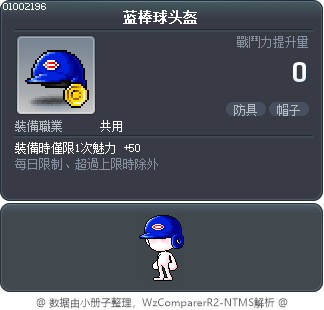 蓝棒球头盔 Tooltip