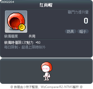 红雨帽 Tooltip