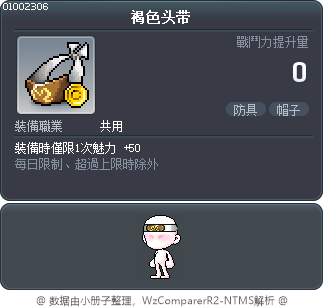褐色头带 Tooltip