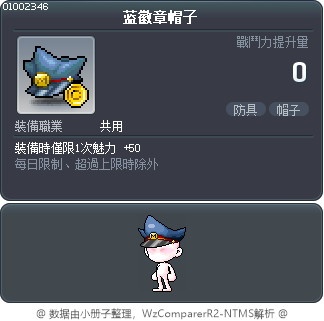 蓝徽章帽子 Tooltip