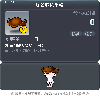 红荒野枪手帽 Tooltip