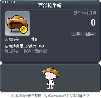 西部枪手帽 Tooltip