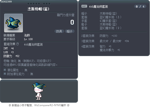 杰斯特帽(蓝) Tooltip