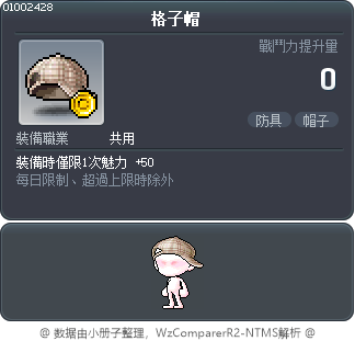 格子帽 Tooltip
