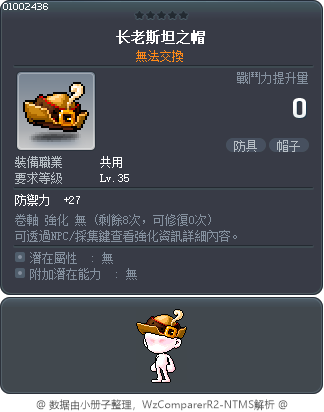 长老斯坦之帽 Tooltip