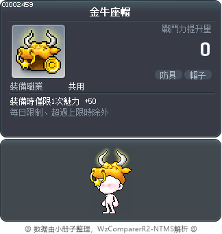 金牛座帽 Tooltip