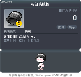 灰白毛线帽 Tooltip