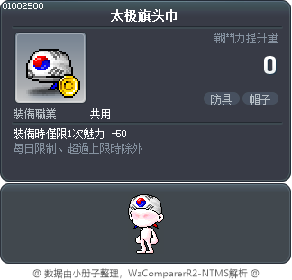 太极旗头巾 Tooltip