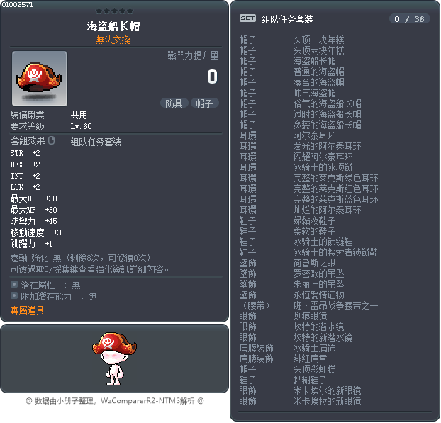 海盗船长帽 Tooltip