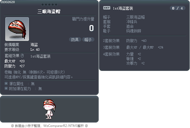 三眼海盗帽 Tooltip