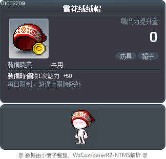 雪花绒绒帽 Tooltip